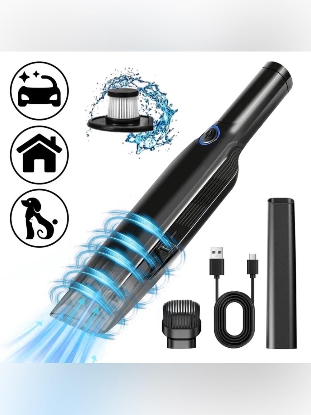 Cordless Handheld Vacuum. Lightweight and powerful sunction